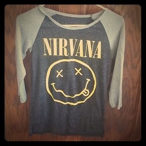 3/4 Sleeve Nirvana Band Tee SIZE Small